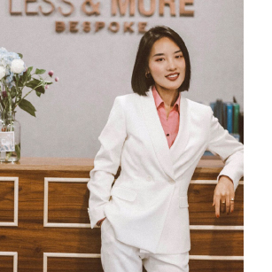 女士白色同款西服定制