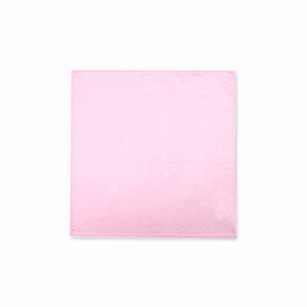 粉色素色時尚口袋方巾