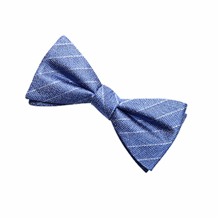 淺藍色斜紋商務領結